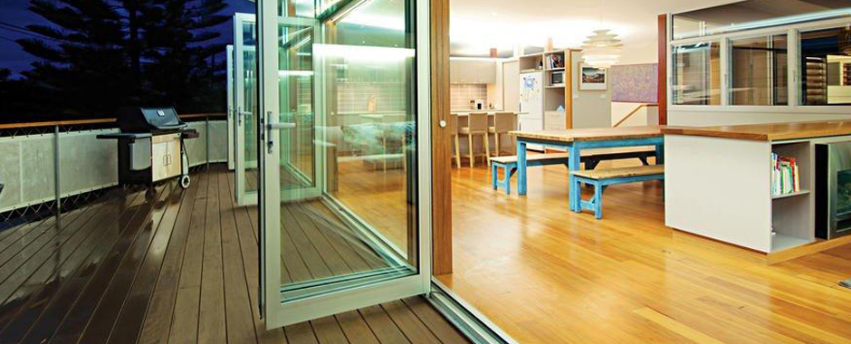 A Bi-fold Door opening out onto a deck