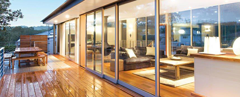 A Sliding Door opening out onto a deck